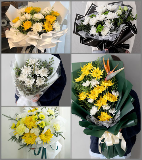 山西忻州五台县门限石乡黑石沟口村白事花束代送